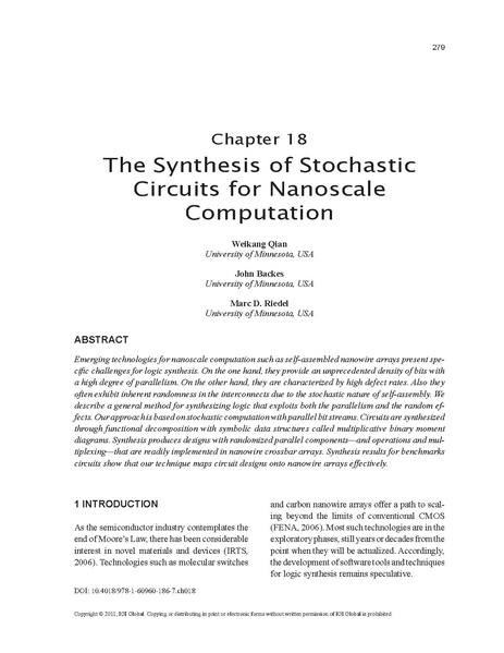 File:Qian Backes Riedel The Synthesis of Stochastic Circuits for Nanoscale Computation.pdf
