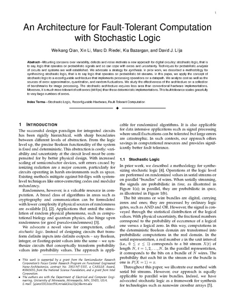 File:Qian Li Riedel Bazargan Lilja An Architecture for Fault-Tolerant Computation with Stochastic Logic.pdf