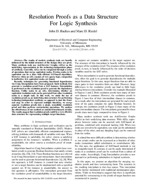 Backes Riedel Resolution Proofs As A Data Structure For Logic Synthesis.pdf