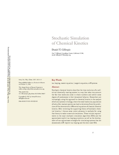 File:Gillespie-Daniel-T Stochastic Simulation of Chemical Kinetics.pdf