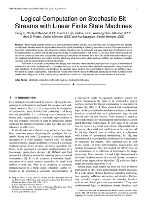 Li Lilja Qian Riedel Bazargan Logical Computation on Stochastic Bit Streams with Linear Finite State Machines.pdf