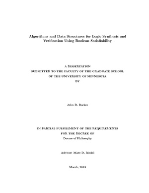 Backes Algorithms And Data Structures For Logic Synthesis And Verification Using Boolean Satisfiability.pdf