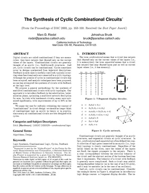 Riedel Bruck The Synthesis of Cyclic Combinational Circuits.pdf