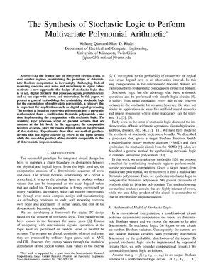 Qian Riedel The Synthesis of Stochastic Logic to Perform Multivariate Polynomial Arithmetic.pdf