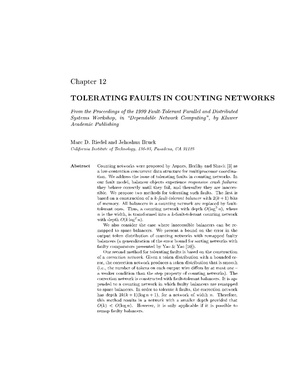 Riedel Bruck Tolerating Faults in Counting Networks.pdf